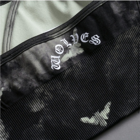 Wolf Chopper "Everson Seamless" Huxley Bra in Owen Green Death Moth Ghost Clouds - Picture 6 of 6